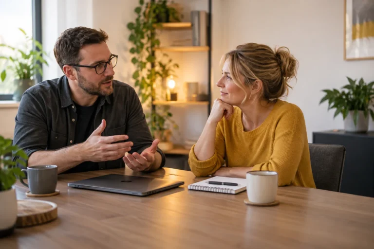 Échange entre un spécialiste informatique et une cliente