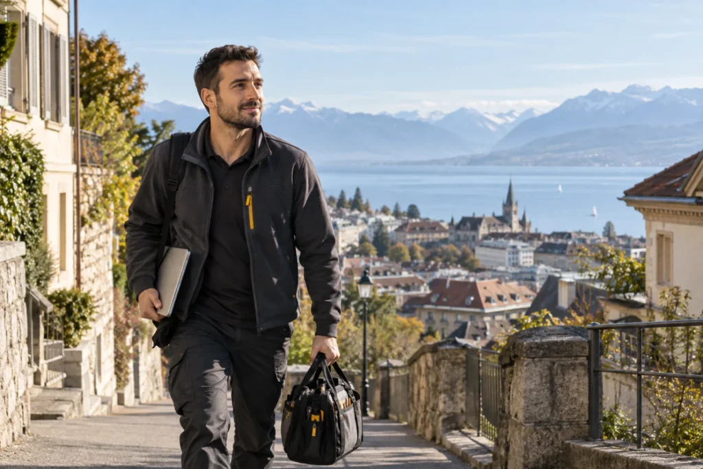 Technicien informatique en déplacement dans la région de Lausanne