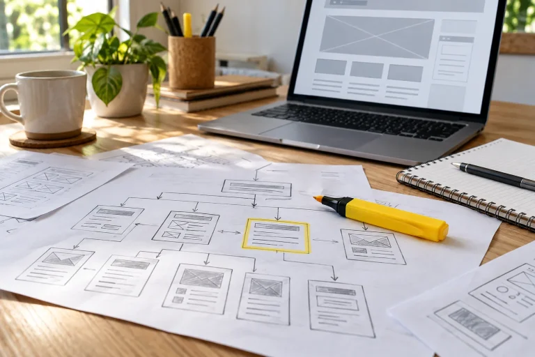 Schéma illustrant l’organisation de pages web